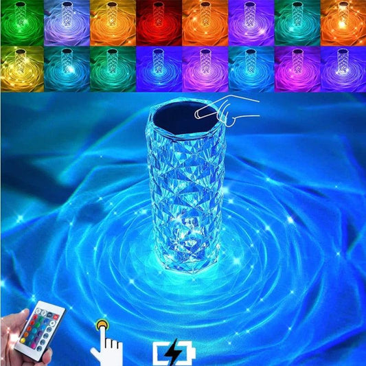 Crystal Table LED Lamp (16 Colors) - Simply Conveniently