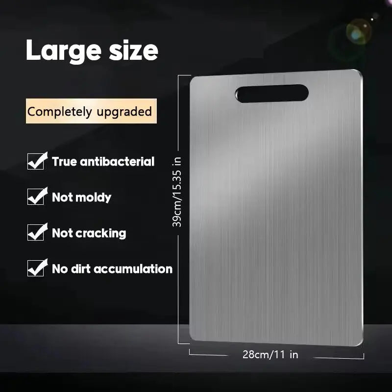 New Cutting Board for Kitchen 316 Stainless Steel Chopping Board Thickened Board Double Sided Food Grade Fruit Meat Chopping