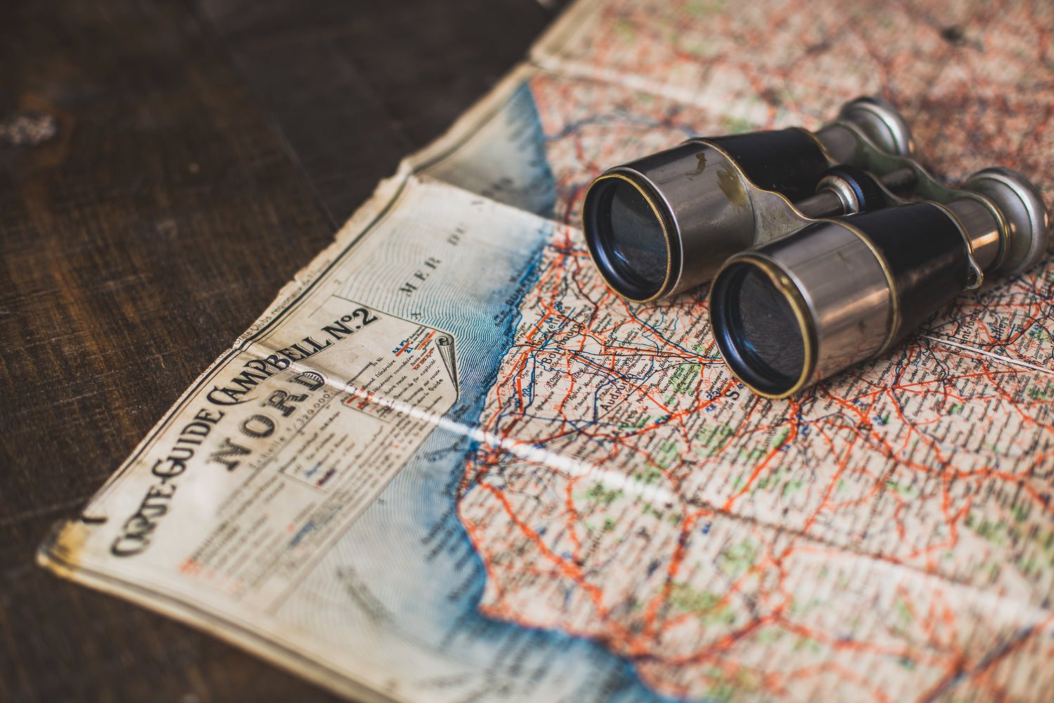 antique-binoculars-and-map - Simply Conveniently